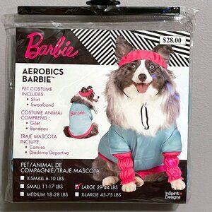 New Aerobics Barbie Pet Dog Halloween Costume Outfit Size Large 29-44 LBS - NEW